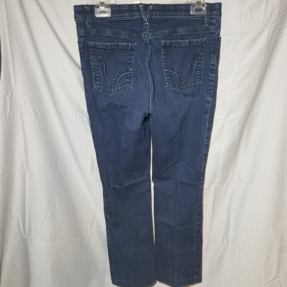Gloria Vanderbilt embellished pocket jean's